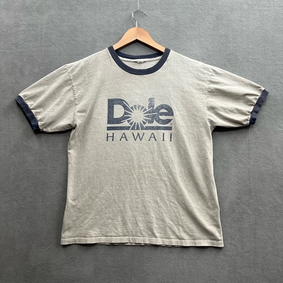 unbranded Other - Vintage Dole Hawaii Medium Contrast Trim Gray Ringer 70s Streetware